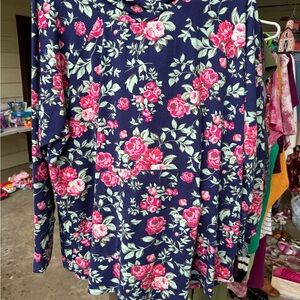 Floral Navy Women's Top